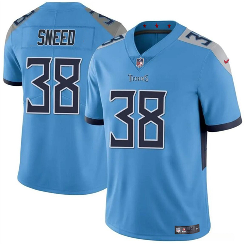 Youth Blue Tennessee Titans #38 L'Jarius Sneed Vapor Limited Stitched Football Jersey